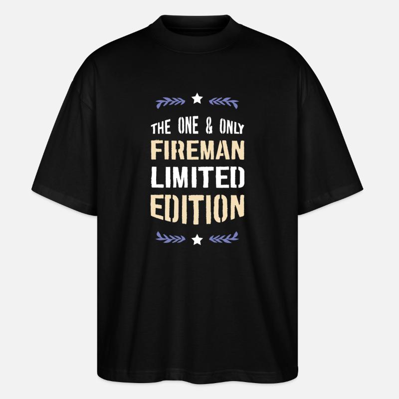 Fireman Limited Edition - Stanley/Stella Oversized Unisex Bio T-Shirt Blaster 2.0 - Schwarz