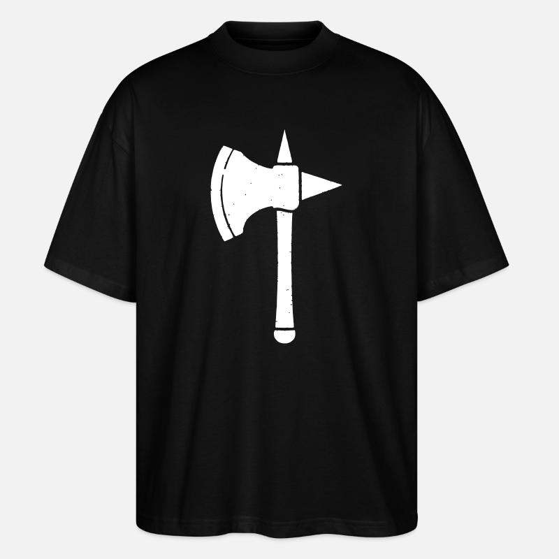 Wikinger Axt Krieger Waffe Mittelalter - Stanley/Stella Oversized Unisex Bio T-Shirt Blaster 2.0 - Schwarz