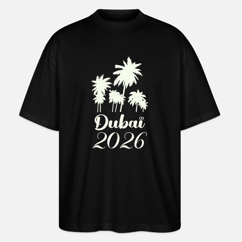 Dubai Palmen 2026 Script - Stanley/Stella Oversized Unisex Bio T-Shirt Blaster 2.0 - Schwarz