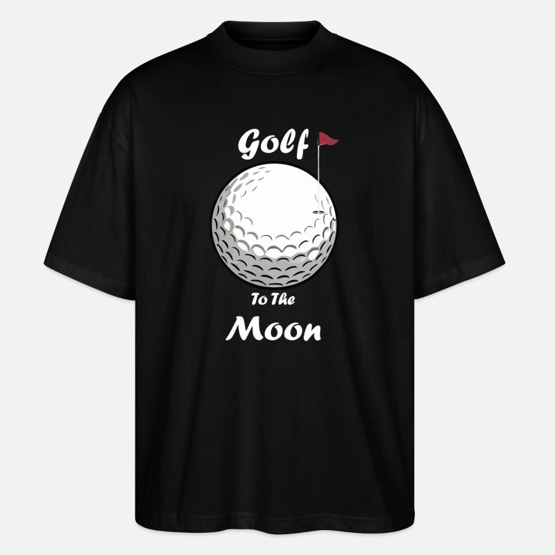 Du golf à la lune - T-shirt bio Blaster 2.0 coupe oversize Stanley/Stella Unisexe - noir