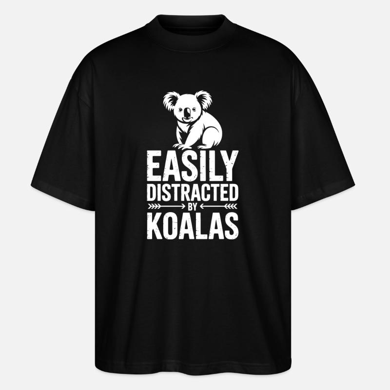 Koala Sprüche Koalas Lustiges Koala Geschenk - Stanley/Stella Oversized Unisex Bio T-Shirt Blaster 2.0 - Schwarz