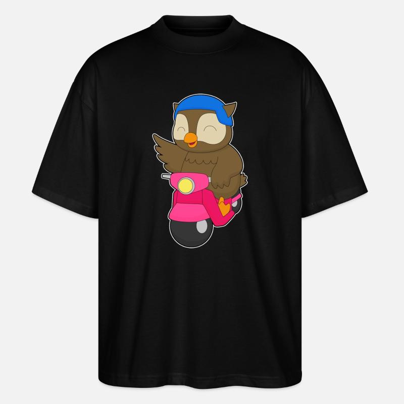 Owl Scooter - T-shirt bio Blaster 2.0 coupe oversize Stanley/Stella Unisexe - noir