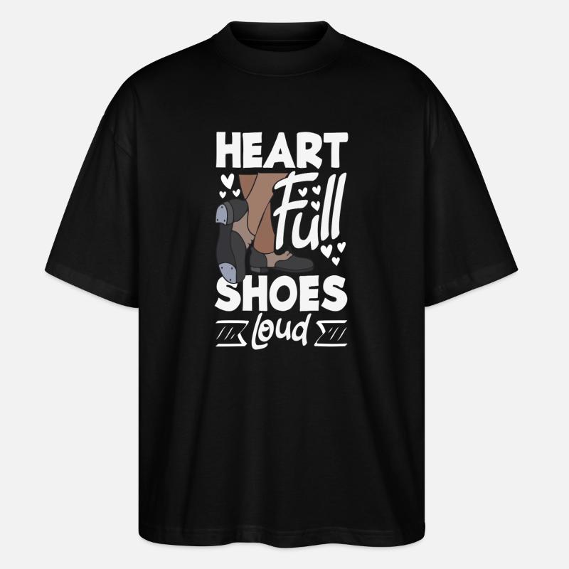 Stepptänzer, Steppschuhe, Tap Dance - Stanley/Stella Oversized Unisex Bio T-Shirt Blaster 2.0 - Schwarz
