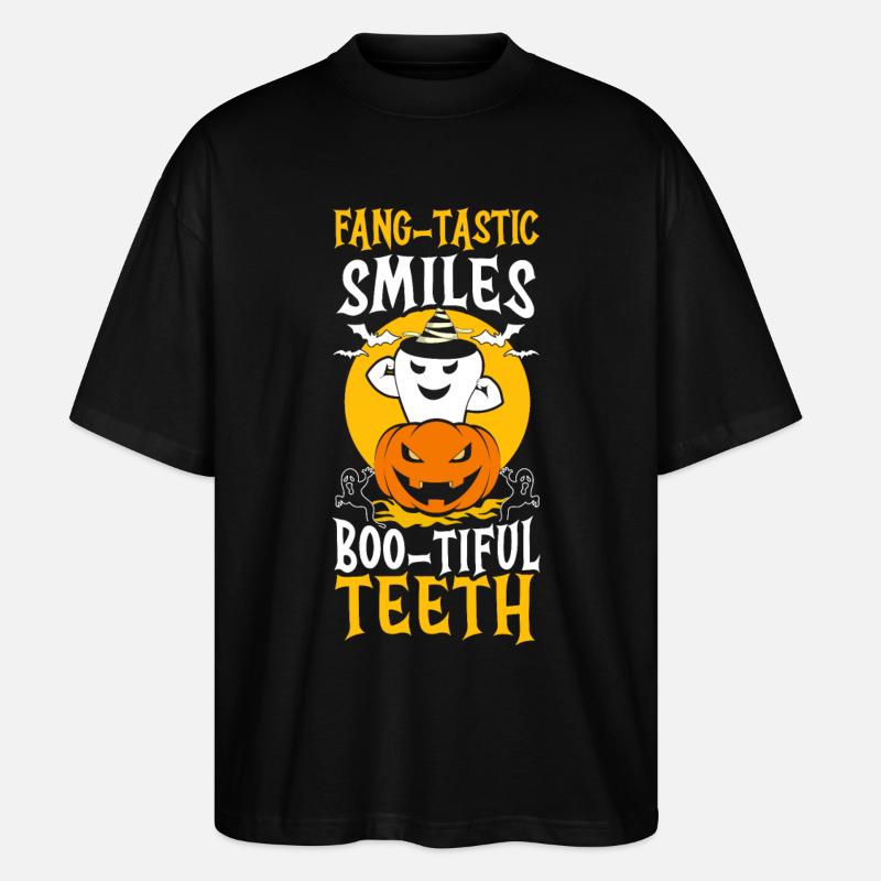 Sourire accrocheur, dents malignes! - T-shirt bio Blaster 2.0 coupe oversize Stanley/Stella Unisexe - noir