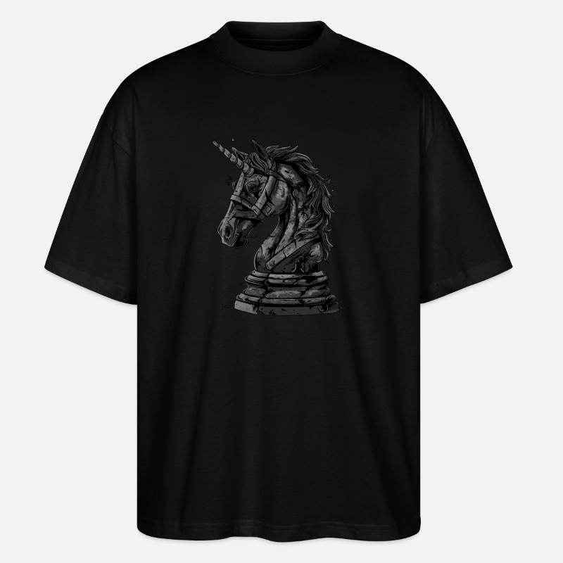 Cheval d’échecs de chevalier - T-shirt bio Blaster 2.0 coupe oversize Stanley/Stella Unisexe - noir
