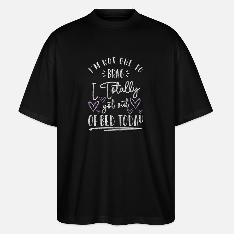 Schlaf Langschläfer Pyjama - Stanley/Stella Oversized Unisex Bio T-Shirt Blaster 2.0 - Schwarz