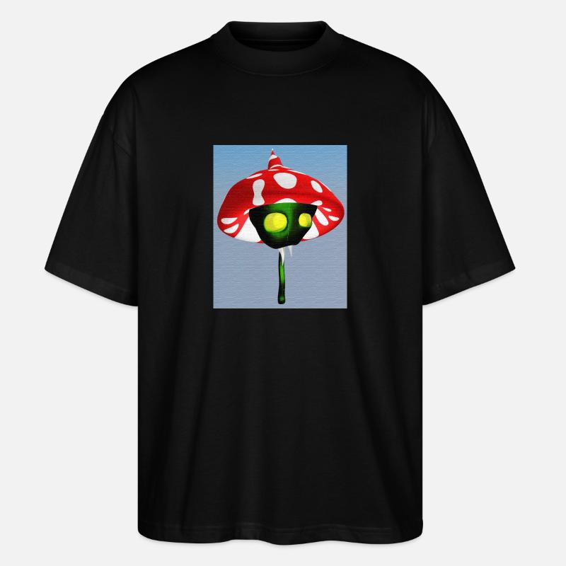 Toadstool Vampire - Stanley/Stella Oversized Unisex Organic T-shirt Blaster 2.0 - black