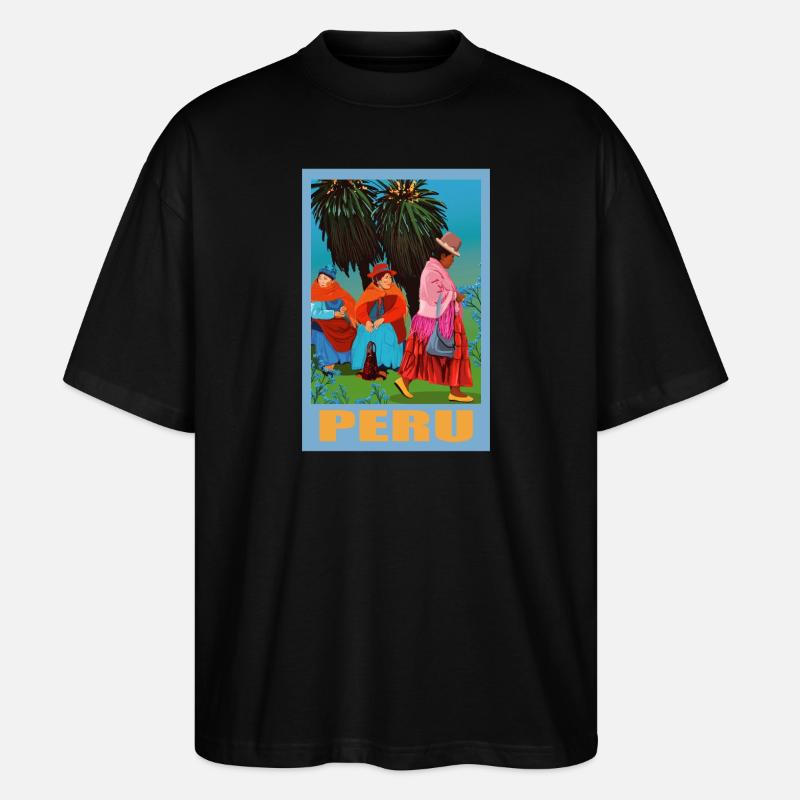 Peru - Stanley/Stella Oversized Unisex Bio T-Shirt Blaster 2.0 - Schwarz