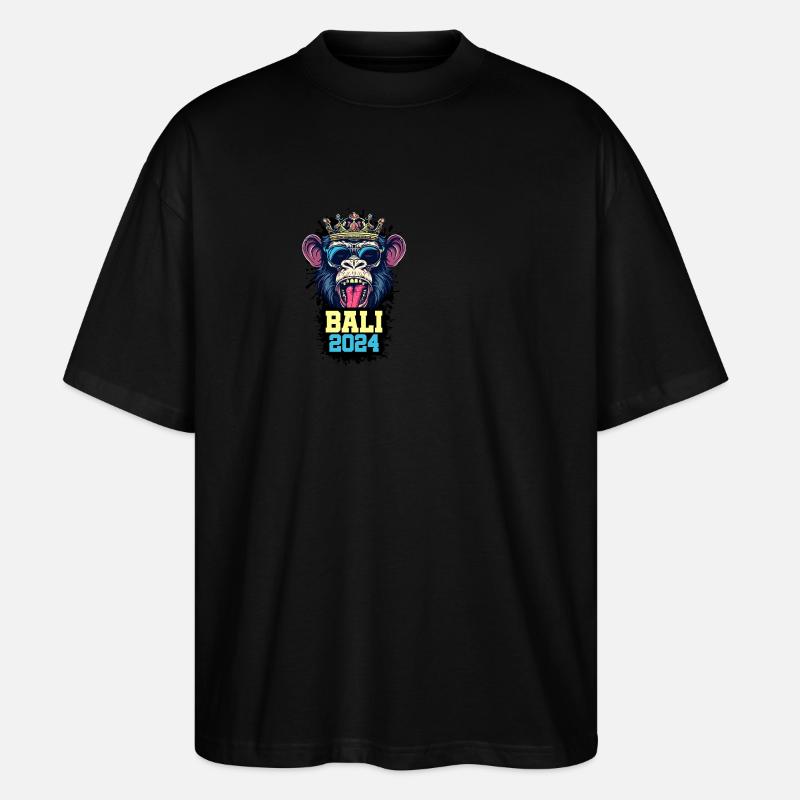 Bali 2024 Affe - Stanley/Stella Oversized Unisex Bio T-Shirt Blaster 2.0 - Schwarz