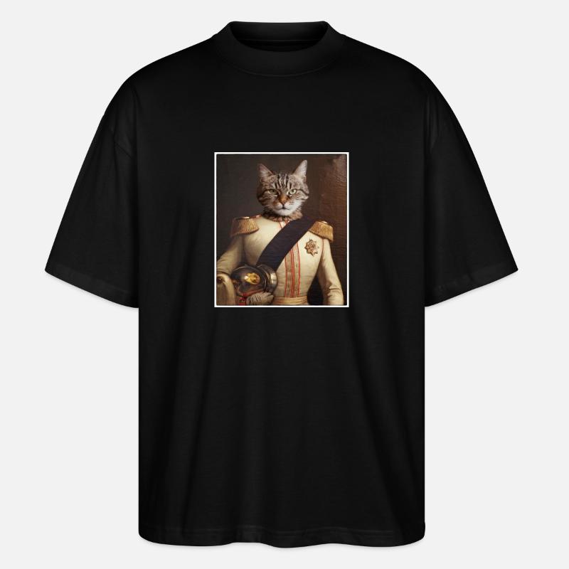 Cat Soldier - Stanley/Stella Oversized Unisex Bio T-Shirt Blaster 2.0 - Schwarz