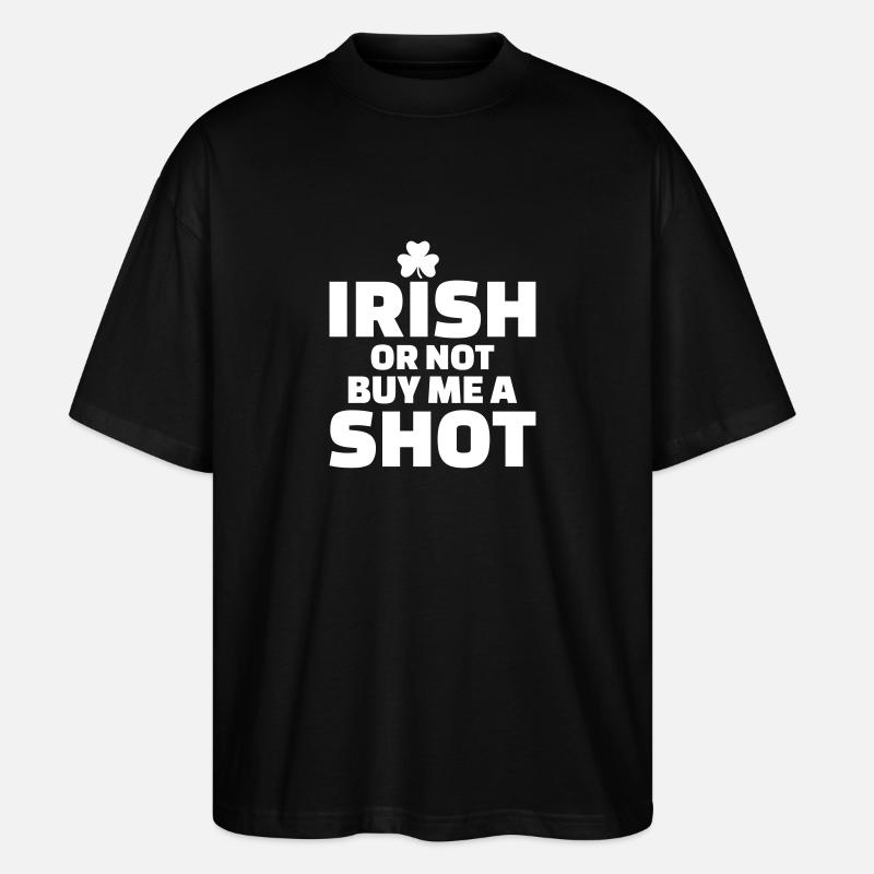 Irish shot - Stanley/Stella Oversized Unisex Bio T-Shirt Blaster 2.0 - Schwarz