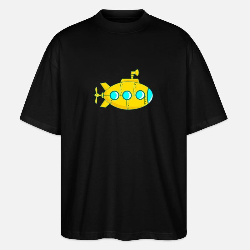 Gelbes U-Boot - Stanley/Stella Oversized Unisex Bio T-Shirt Blaster 2.0 - Schwarz