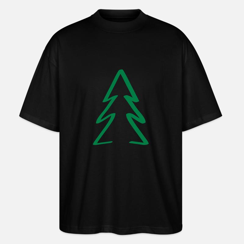 baum weihnachten - Stanley/Stella Oversized Unisex Bio T-Shirt Blaster 2.0 - Schwarz