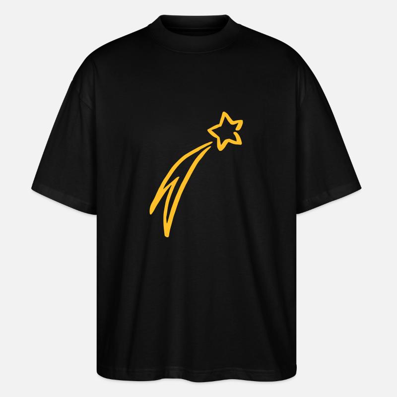 Sternschnuppe drawing - Stanley/Stella Oversized Unisex Bio T-Shirt Blaster 2.0 - Schwarz