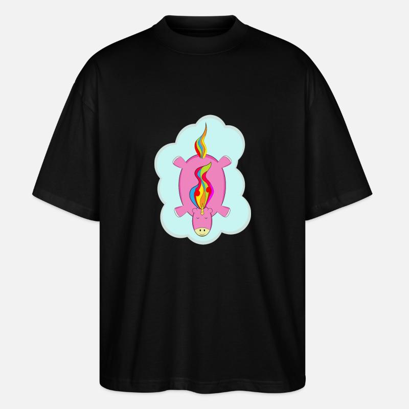 Einhorn - Stanley/Stella Oversized Unisex Bio T-Shirt Blaster 2.0 - Schwarz
