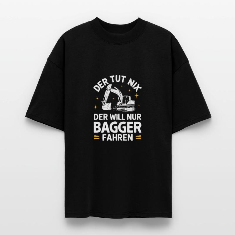 Excavator Driver Construction Worker Construction Site Construction Machine Stanley/Stella Oversized Unisex Organic T-shirt Blaster 2.0