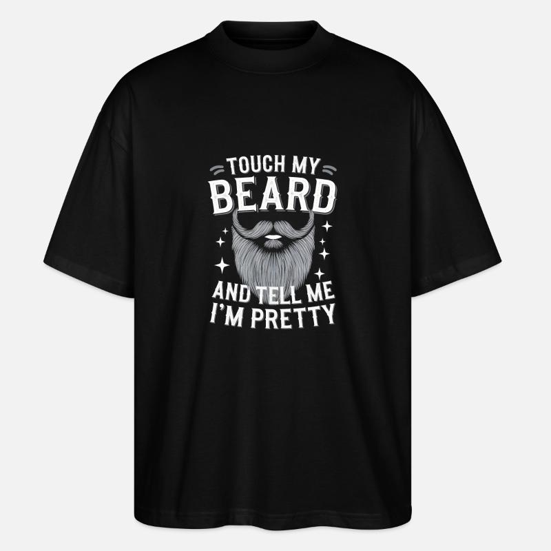 Beard Mustache Bearded Men - Stanley/Stella Oversized Unisex Organic T-shirt Blaster 2.0 - black