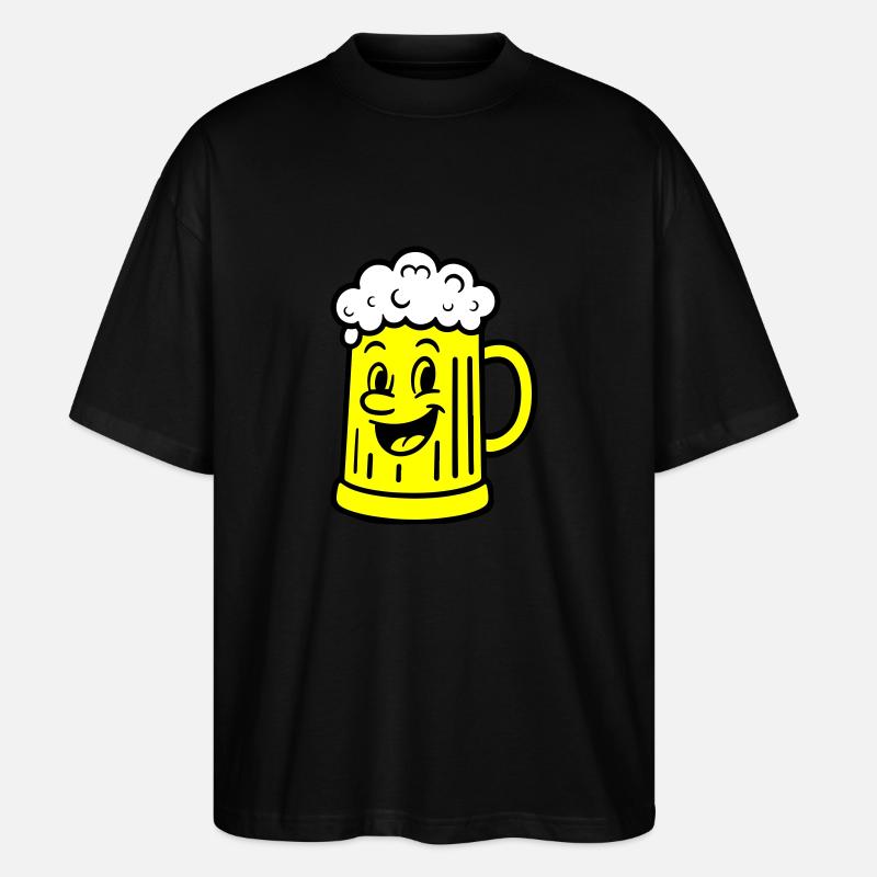 Bierkrug Comic Bier - Stanley/Stella Oversized Unisex Bio T-Shirt Blaster 2.0 - Schwarz
