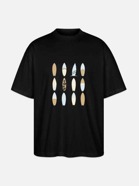 Surfboards - Stanley/Stella Oversized Unisex Bio T-Shirt Blaster 2.0 - Schwarz
