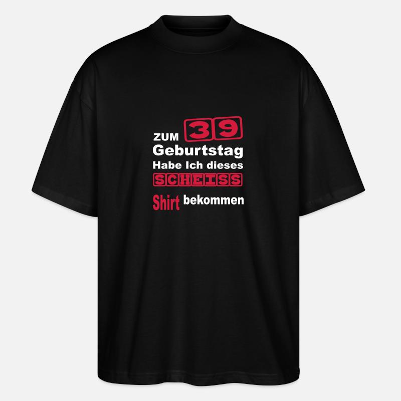 39 anniversaire - T-shirt bio Blaster 2.0 coupe oversize Stanley/Stella Unisexe - noir