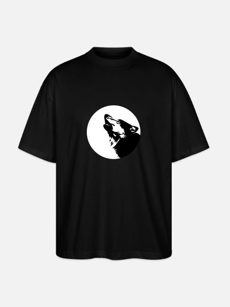 Wolf - Stanley/Stella Oversized Unisex Bio T-Shirt Blaster 2.0 - Schwarz