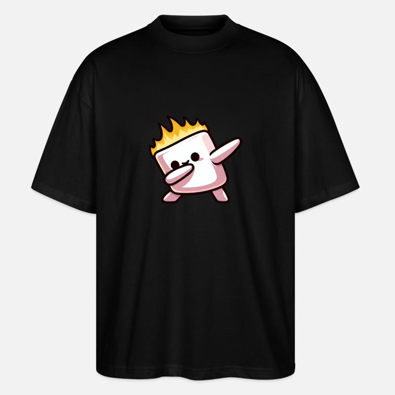 Marshmallow Fire Flame Grilling Dab - T-shirt bio Blaster 2.0 coupe oversize Stanley/Stella Unisexe - noir