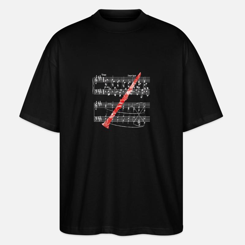 Clarinette e 9 - T-shirt bio Blaster 2.0 coupe oversize Stanley/Stella Unisexe - noir