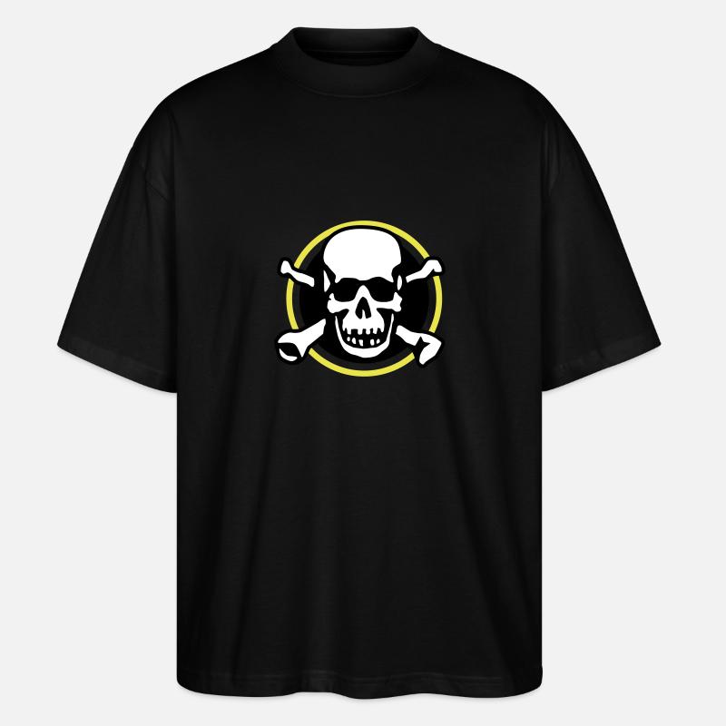 skull_circle_072011_a_3c - Stanley/Stella Oversized Unisex Bio T-Shirt Blaster 2.0 - Schwarz