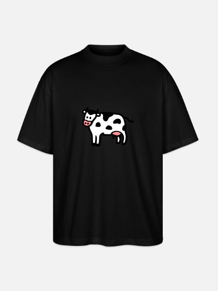 Cow 3 - Stanley/Stella Oversized Unisex Organic T-shirt Blaster 2.0 - black
