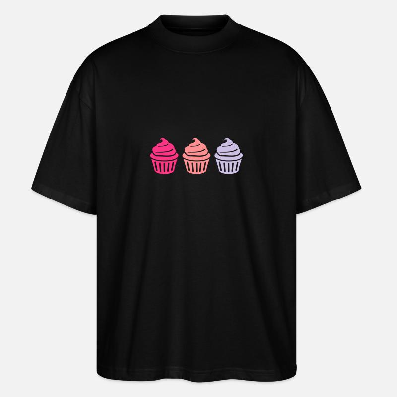 Cupcake - Stanley/Stella Oversized Unisex Bio T-Shirt Blaster 2.0 - Schwarz