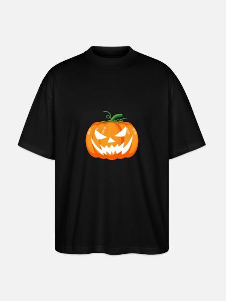 Citrouille d’Halloween - T-shirt bio Blaster 2.0 coupe oversize Stanley/Stella Unisexe - noir