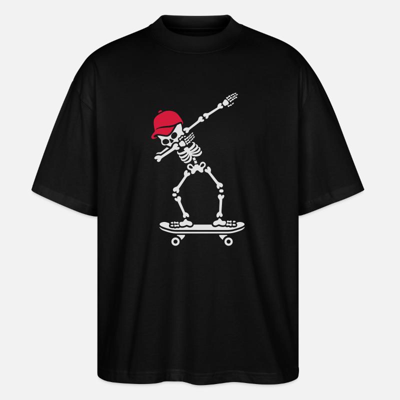 Dab dabbing skeleton skateboard skater - T-shirt bio Blaster 2.0 coupe oversize Stanley/Stella Unisexe - noir