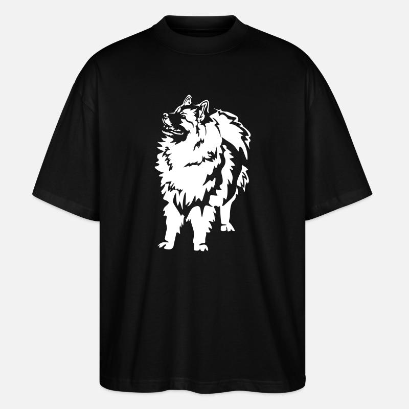 Wolfsspitz "Black Edition" - Stanley/Stella Oversized Unisex Bio T-Shirt Blaster 2.0 - Schwarz