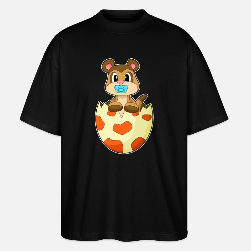 Sucette suricate - T-shirt bio Blaster 2.0 coupe oversize Stanley/Stella Unisexe - noir
