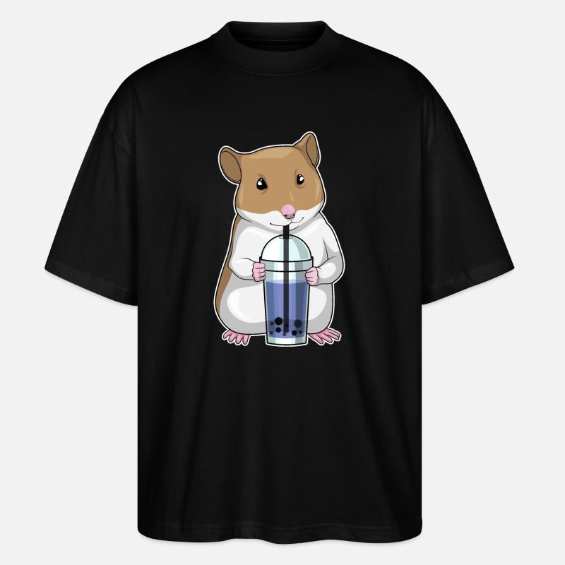 Hamster Bubble Tea - T-shirt bio Blaster 2.0 coupe oversize Stanley/Stella Unisexe - noir