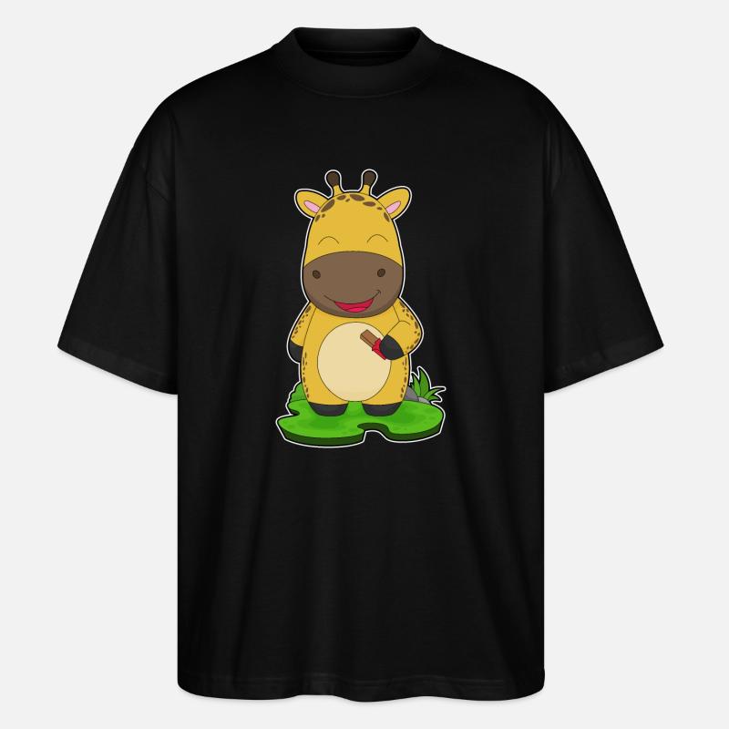 Barre de chocolat Girafe - T-shirt bio Blaster 2.0 coupe oversize Stanley/Stella Unisexe - noir