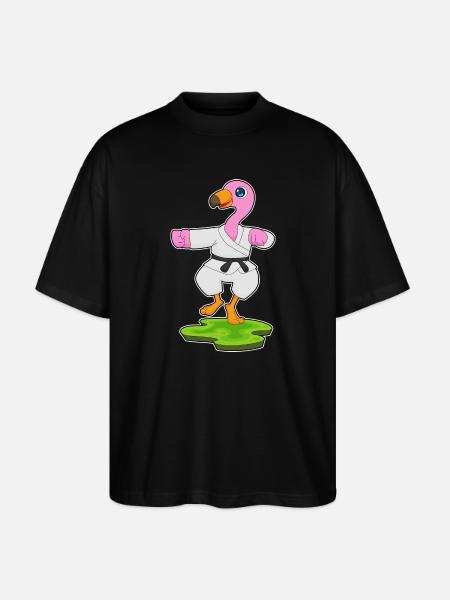 Flamingo Karate Martial Arts - Stanley/Stella Oversized Unisex Organic T-shirt Blaster 2.0 - black