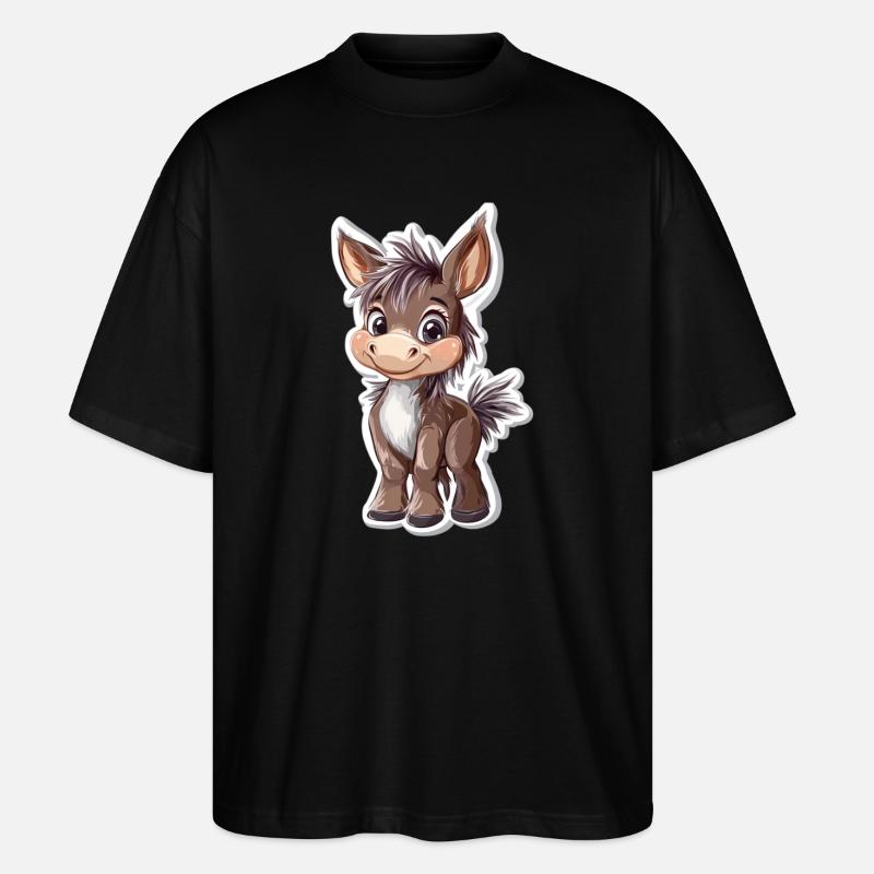 Esel - Stanley/Stella Oversized Unisex Bio T-Shirt Blaster 2.0 - Schwarz