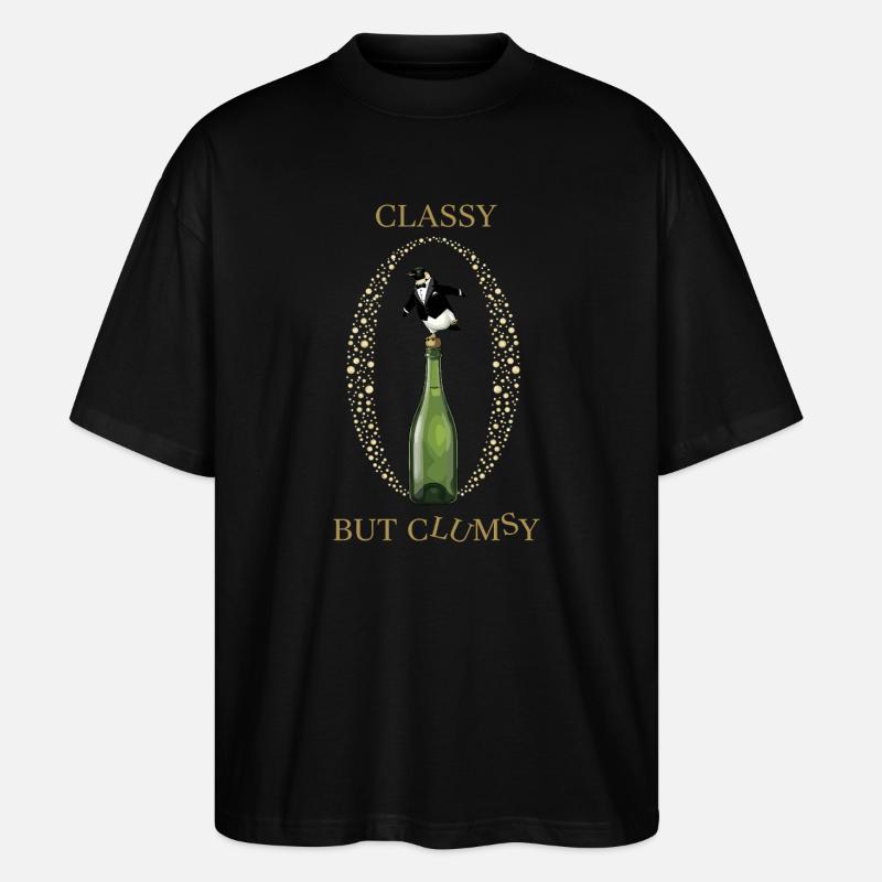 Classy Clumsy Pinguin - Stanley/Stella Oversized Unisex Bio T-Shirt Blaster 2.0 - Schwarz