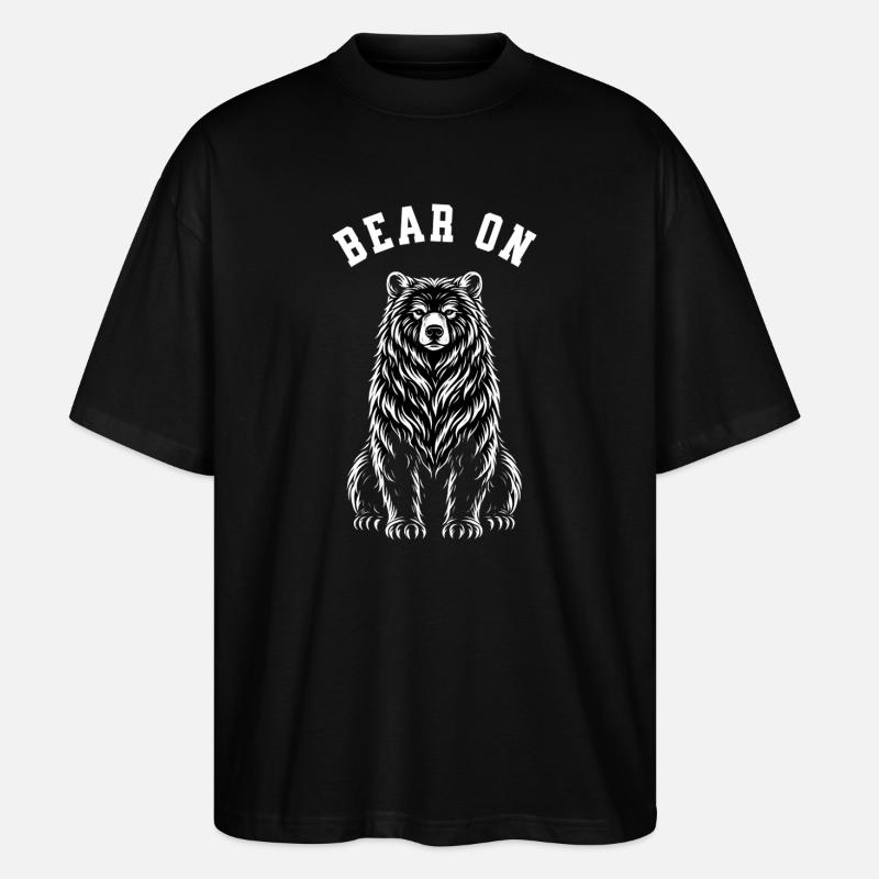 Ours sauvage - Bear on - T-shirt bio Blaster 2.0 coupe oversize Stanley/Stella Unisexe - noir