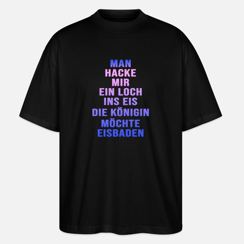 Winterbaderin Eisbaderin Eisbademeisterin - Stanley/Stella Oversized Unisex Bio T-Shirt Blaster 2.0 - Schwarz
