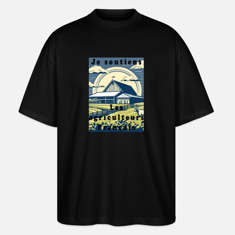 Soutien aux agriculteurs #8 - T-shirt bio Blaster 2.0 coupe oversize Stanley/Stella Unisexe - noir
