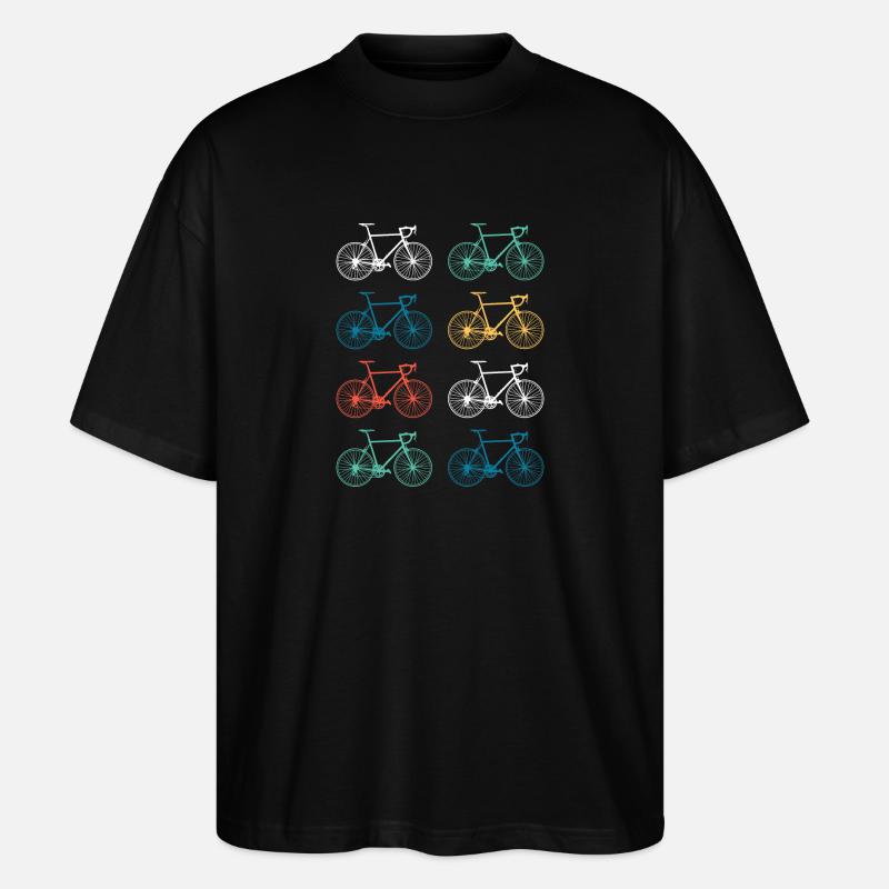 Vélo de route rétro - T-shirt bio Blaster 2.0 coupe oversize Stanley/Stella Unisexe - noir