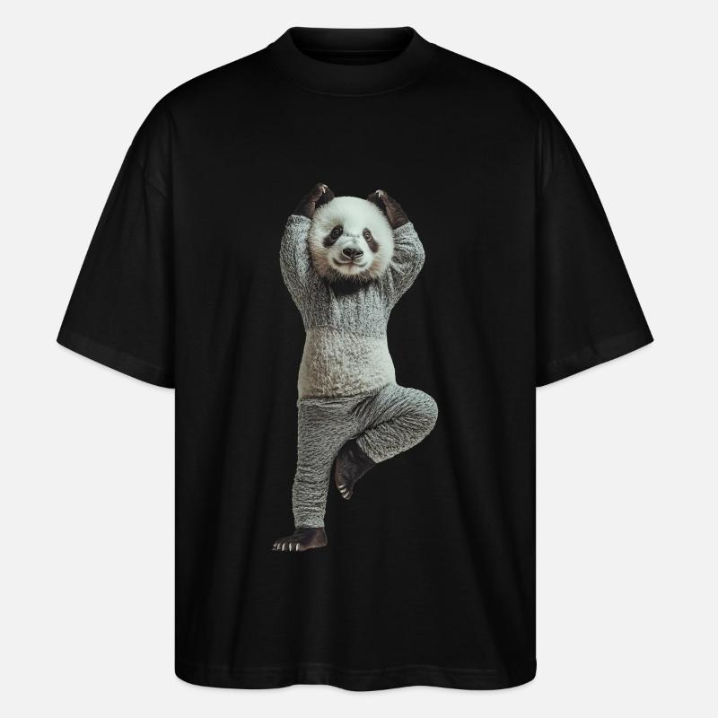 Panda - Stanley/Stella Oversized Unisex Bio T-Shirt Blaster 2.0 - Schwarz