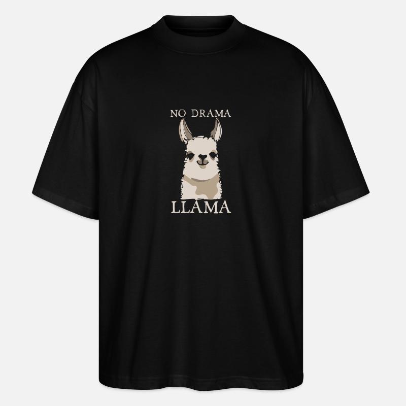 Non Llama Drama - T-shirt bio Blaster 2.0 coupe oversize Stanley/Stella Unisexe - noir