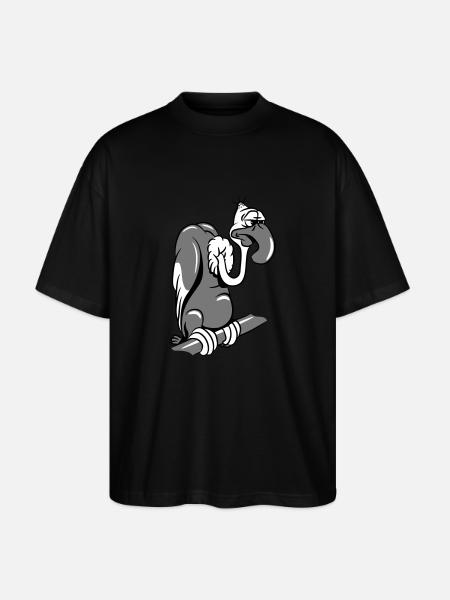Vulture witty - Stanley/Stella Oversized Unisex Organic T-shirt Blaster 2.0 - black