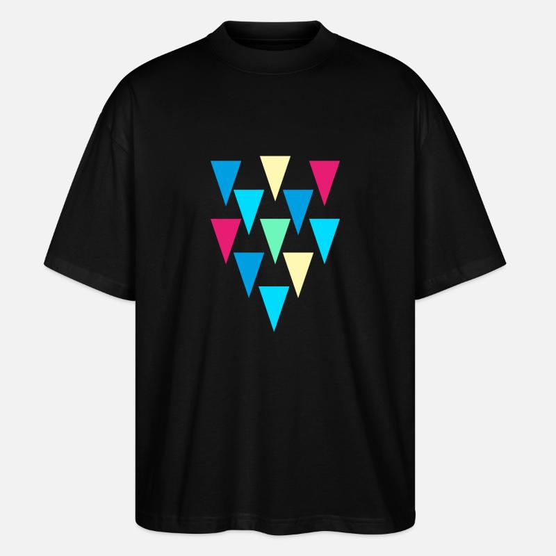 triangles_rain - Stanley/Stella Oversized Unisex Bio T-Shirt Blaster 2.0 - Schwarz