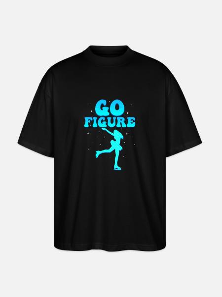 Double Axel Dare: Go Figure - Stanley/Stella Oversized Unisex Organic T-shirt Blaster 2.0 - black