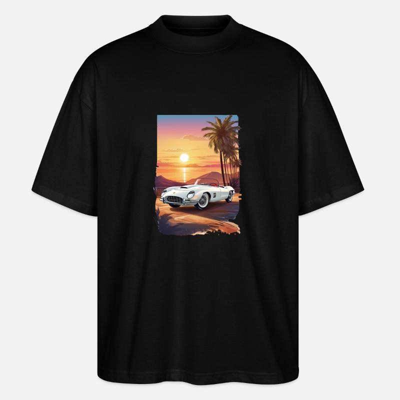Oldtimer Sonnenuntergang - Stanley/Stella Oversized Unisex Bio T-Shirt Blaster 2.0 - Schwarz