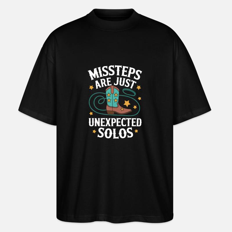 Line Dancing Dancing Dancers - Stanley/Stella Oversized Unisex Organic T-shirt Blaster 2.0 - black